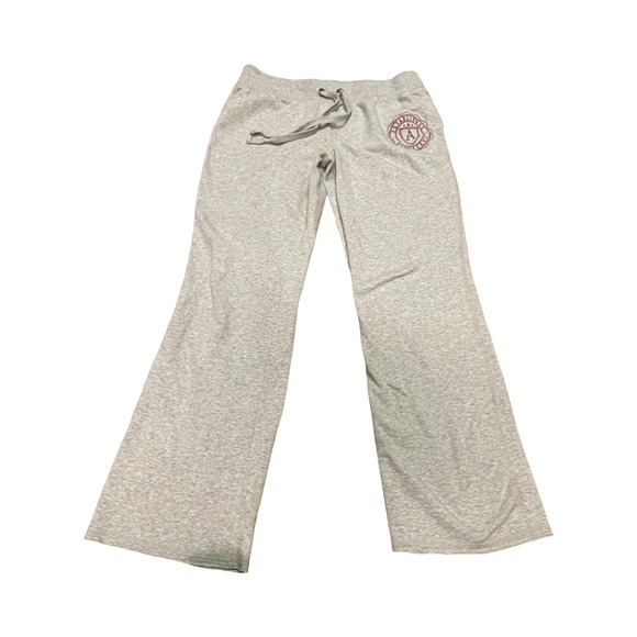 Aeropostale Womens Gray Wide Leg Sweatpants Crest Logo Drawstring Size M - Picture 2 of 7
